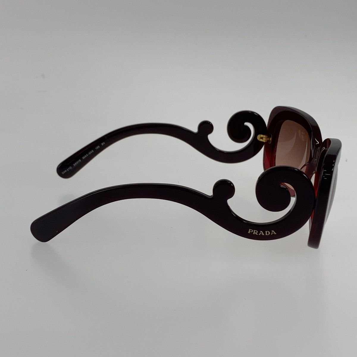 Prada Gradient Sunglasses Red Acetate Eyewear — view 4