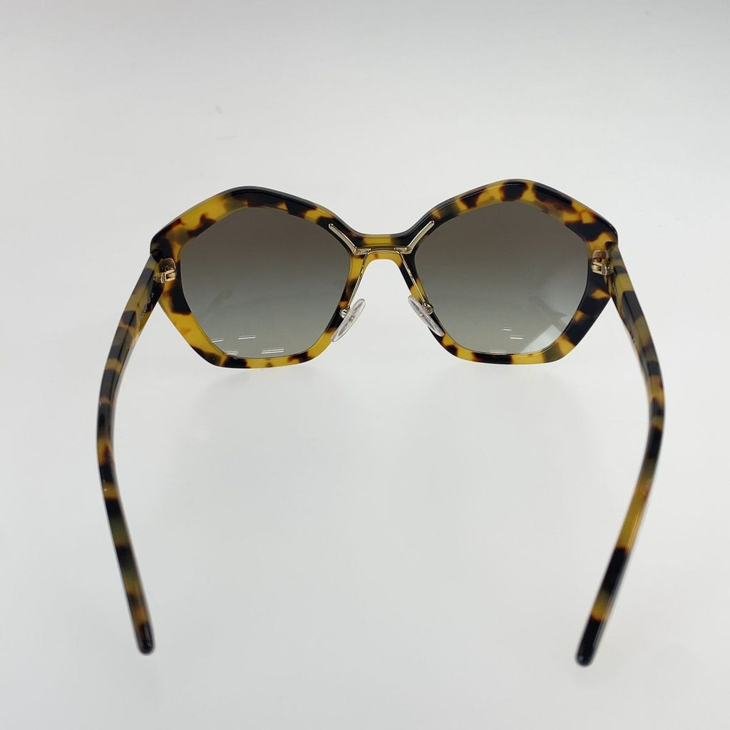 Prada Marble Pattern Sunglasses Brown Yellow Acetate Eyewear — view 3
