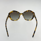 Prada Marble Pattern Sunglasses Brown Yellow Acetate Eyewear — view 3