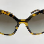 Prada Marble Pattern Sunglasses Brown Yellow Acetate Eyewear — view 5