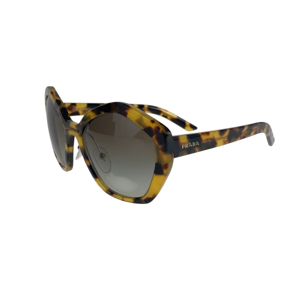 Prada Marble Pattern Sunglasses Brown Yellow Acetate Eyewear