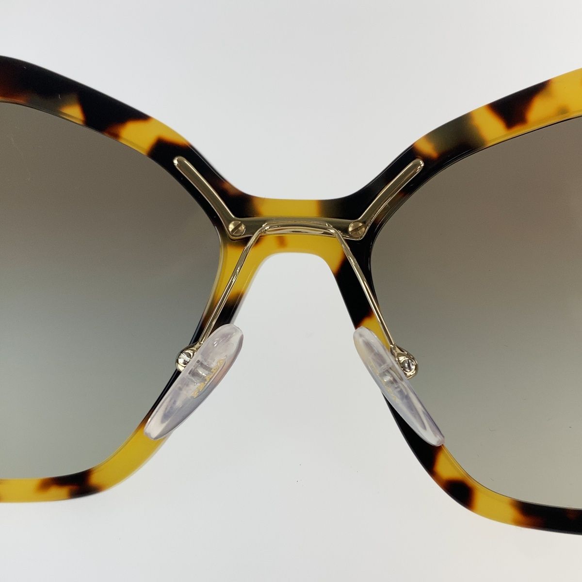 Prada Marble Pattern Sunglasses Brown Yellow Acetate Eyewear — view 4