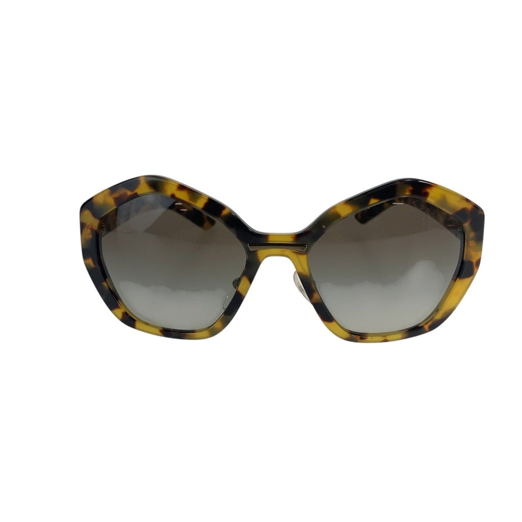 Prada Marble Pattern Sunglasses Brown Yellow Acetate Eyewear — view 2