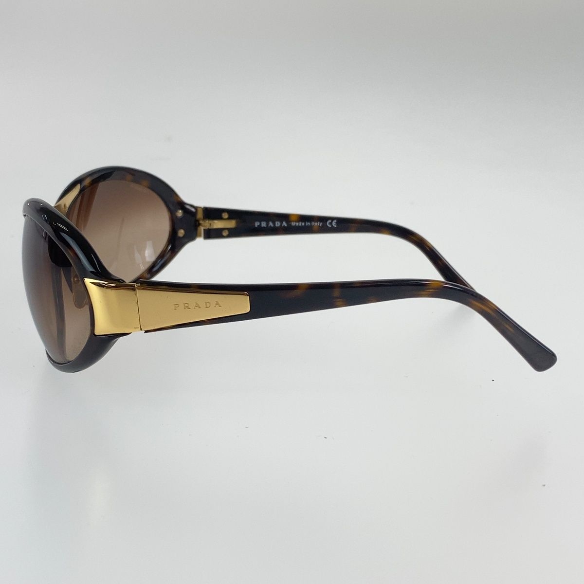 Prada Sunglasses Brown Gold Acetate Metal Eyewear — view 5