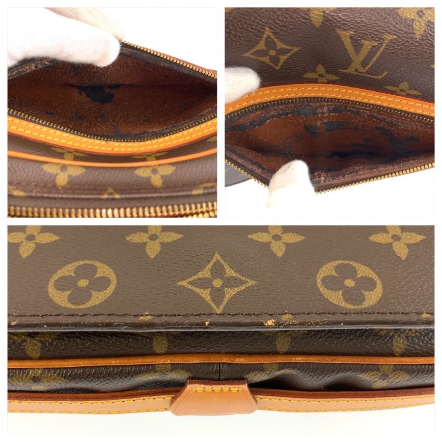 Louis Vuitton Monogram Saint Germain Shoulder Bag Pochette Brown Gold Leather — view 5