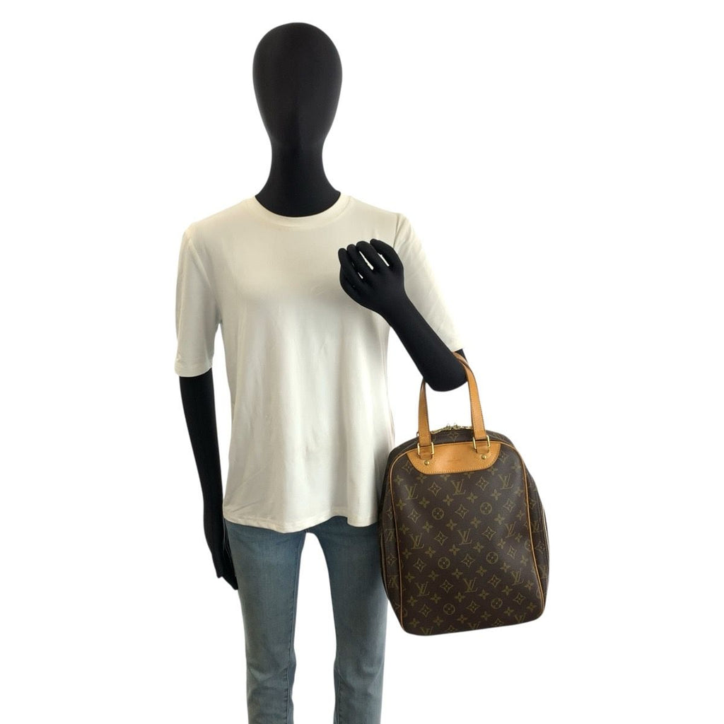 Louis Vuitton Monogram Excursion Handbag Brown Gold Leather — view 7