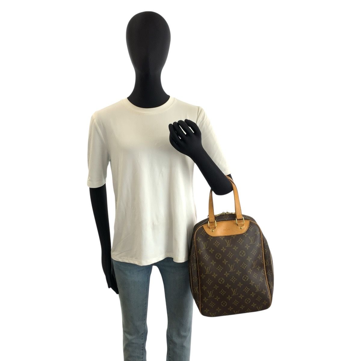 Louis Vuitton Monogram Excursion Handbag Brown Gold Leather — view 7