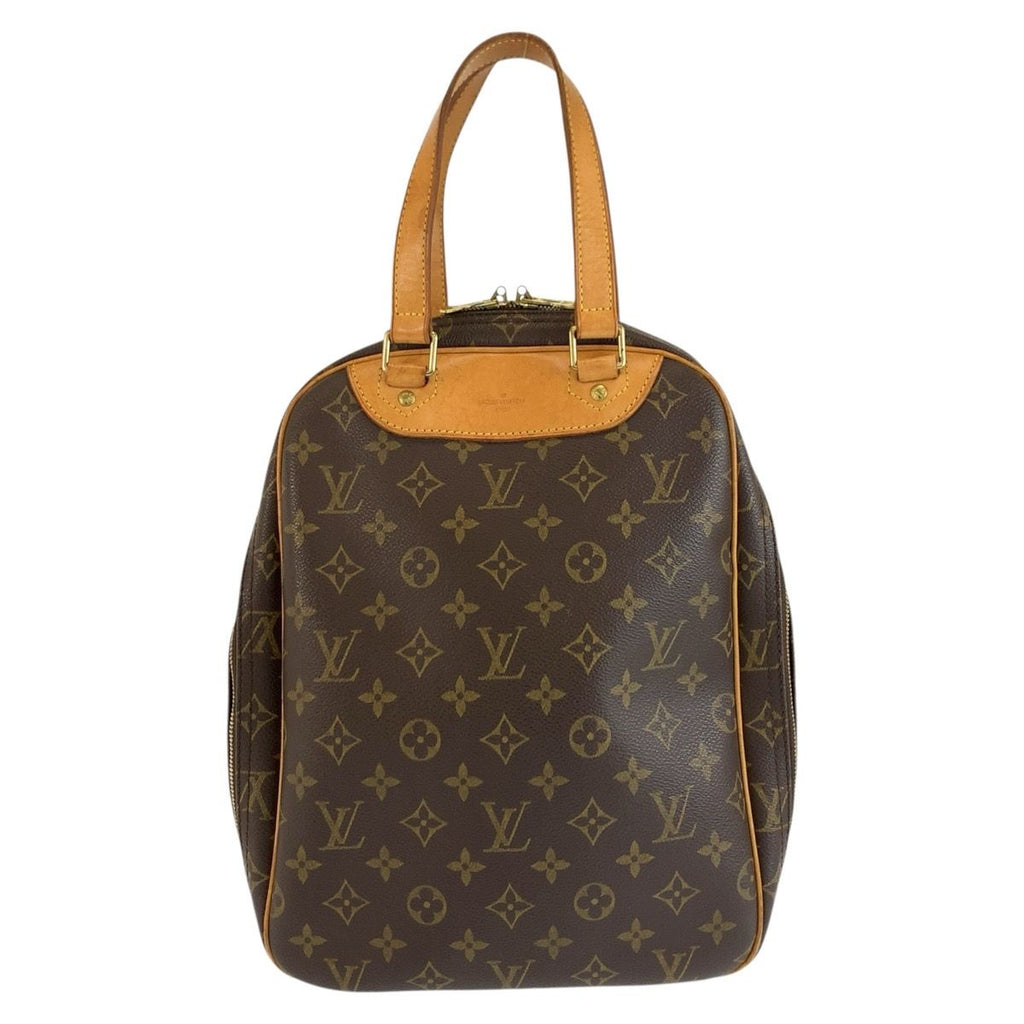 Louis Vuitton Monogram Excursion Handbag Brown Gold Leather