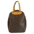 Louis Vuitton Monogram Excursion Handbag Brown Gold Leather