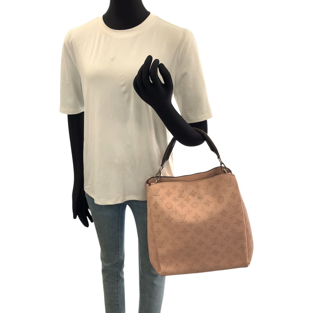 Louis Vuitton Monogram Mahina Babylon PM 2-Way Shoulder Bag Pink Leather — view 7