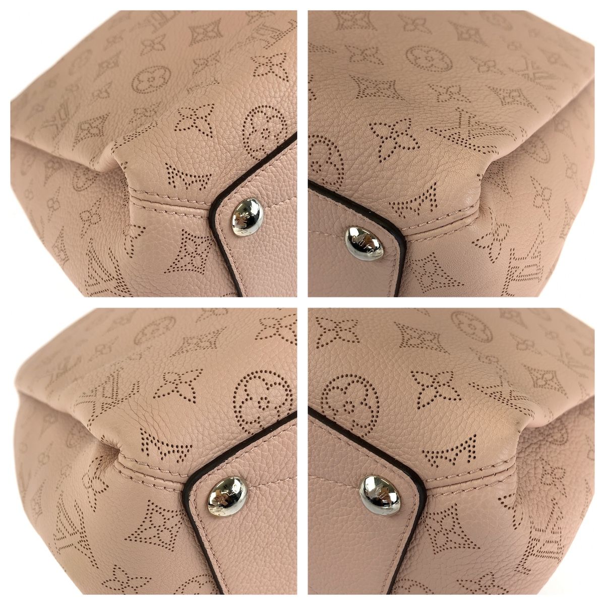 Louis Vuitton Monogram Mahina Babylon PM 2-Way Shoulder Bag Pink Leather — view 3