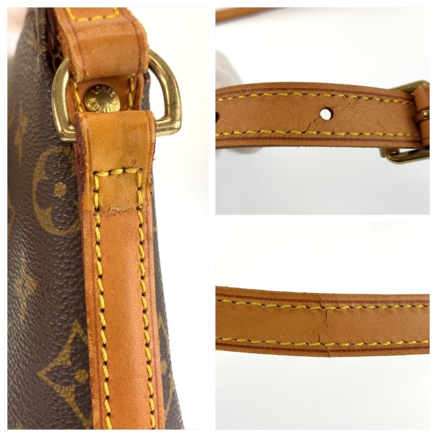 Louis Vuitton Monogram Drew Shoulder Bag Pochette Brown Gold Leather — view 5