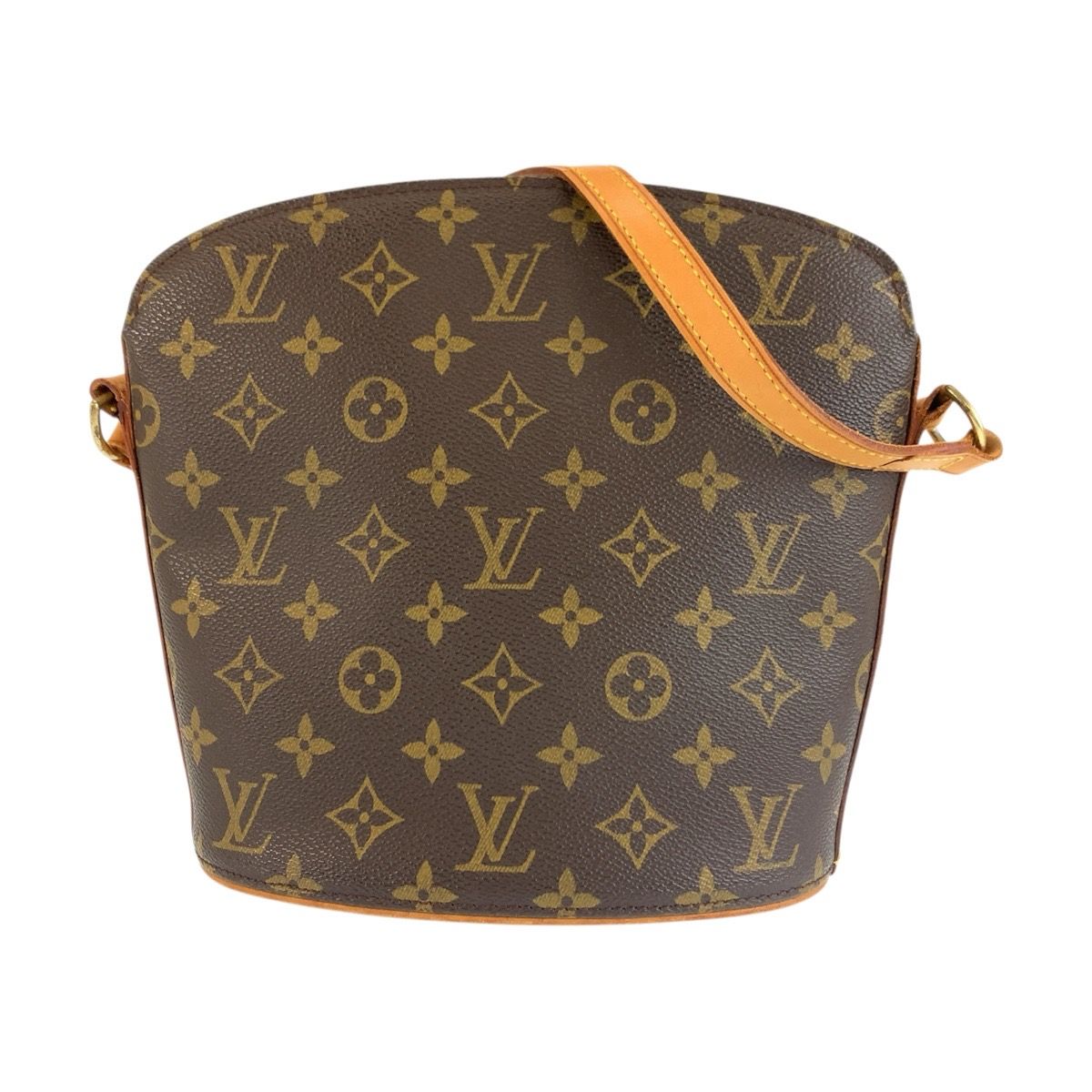 Louis Vuitton Monogram Drew Shoulder Bag Pochette Brown Gold Leather