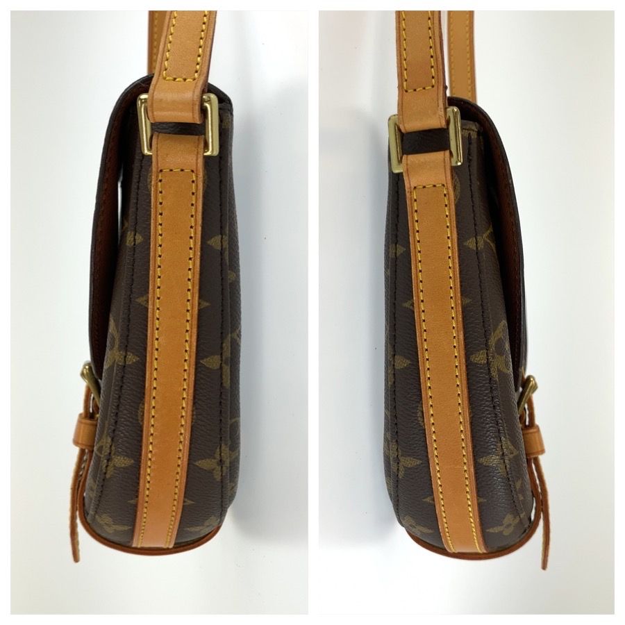 Louis Vuitton Monogram Chantilly PM Shoulder Bag Pochette Brown Gold Leather — view 8