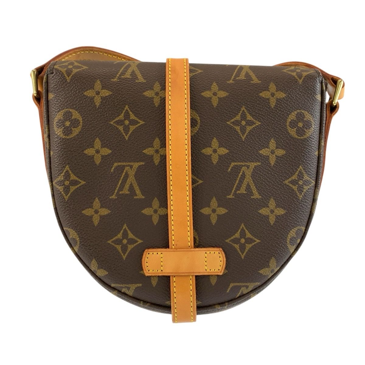 Louis Vuitton Monogram Chantilly PM Shoulder Bag Pochette Brown Gold Leather — view 2