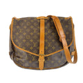 Louis Vuitton Monogram Saumur 35 Shoulder Bag Brown Leather