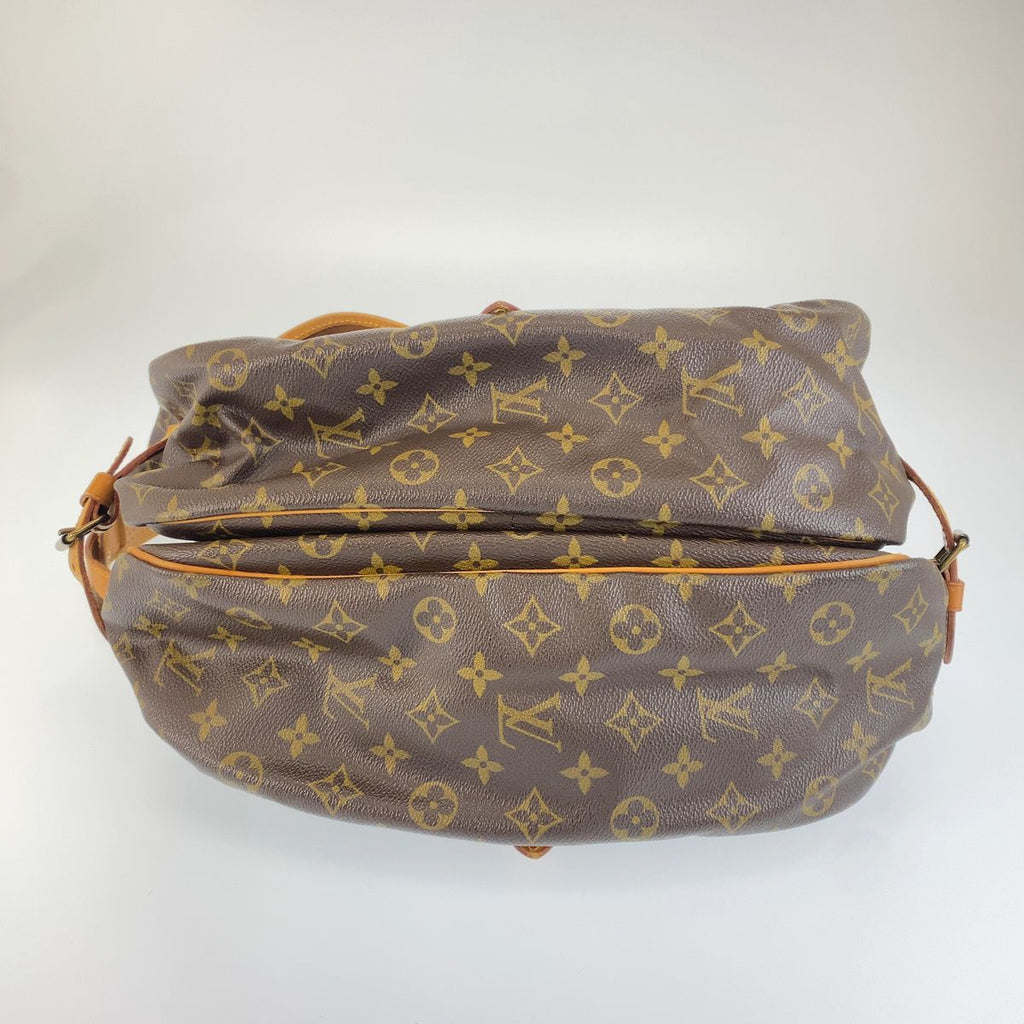 Louis Vuitton Monogram Saumur 35 Shoulder Bag Brown Leather — view 5
