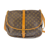 Louis Vuitton Monogram Saumur 35 Shoulder Bag Brown Leather — view 2
