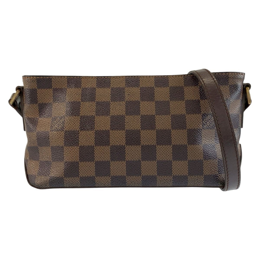 Louis Vuitton Damier Trotteur Shoulder Bag Pochette Brown Gold