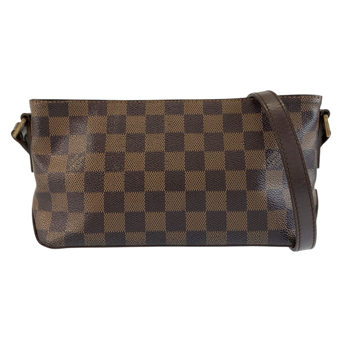Louis Vuitton Damier Trotteur Shoulder Bag Pochette Brown Gold