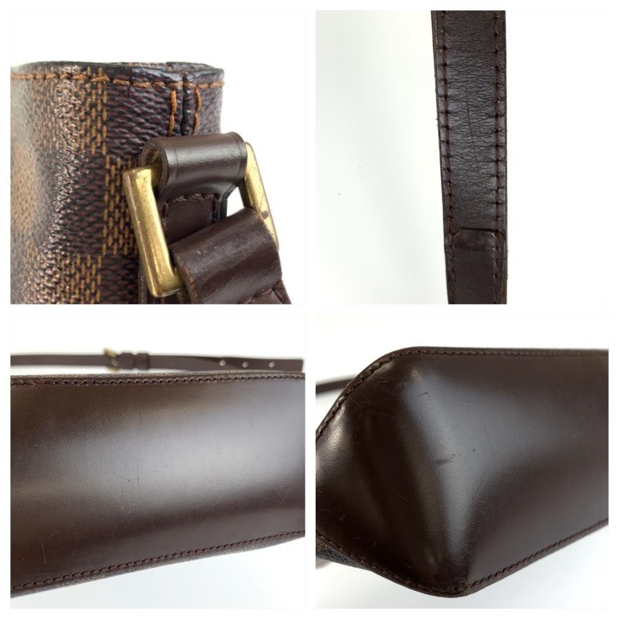 Louis Vuitton Damier Trotteur Shoulder Bag Pochette Brown Gold — view 6