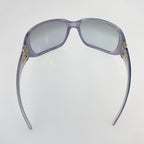 Chanel CC Logo Sunglasses Blue Silver Gray Acetate Metal Eyewear — view 3