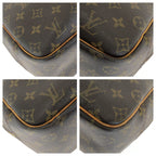 Louis Vuitton Monogram Deauville Handbag Brown Gold Leather — view 3