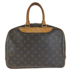 Louis Vuitton Monogram Deauville Handbag Brown Gold Leather — view 2