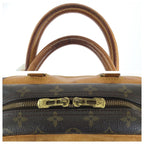 Louis Vuitton Monogram Deauville Handbag Brown Gold Leather — view 6