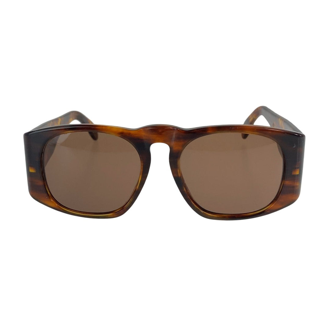 Chanel Quilted CC Logo Marble Pattern Sunglasses Brown Gold Acetate Eyewear — view 2