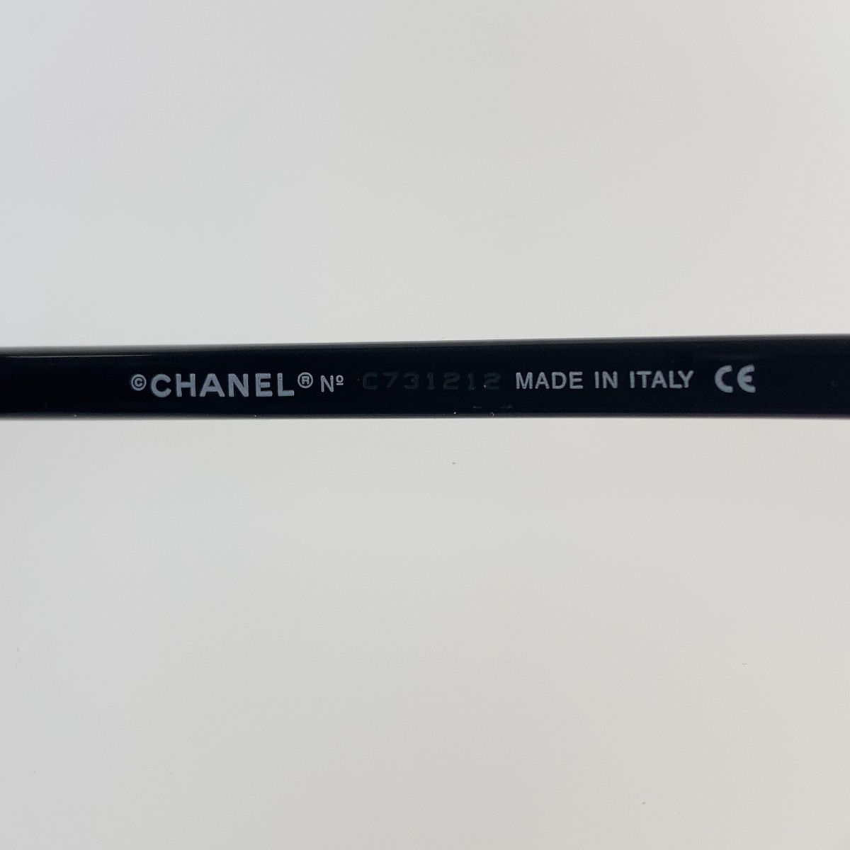 Chanel CC Logo Sunglasses Black Gold Acetate Eyewear — view 7