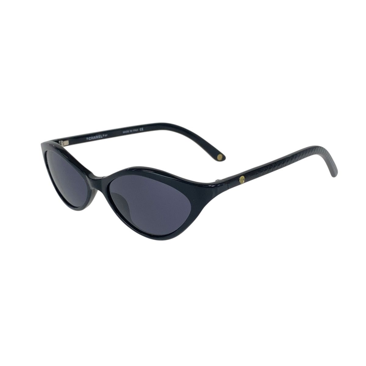 Chanel CC Logo Sunglasses Black Gold Acetate Eyewear