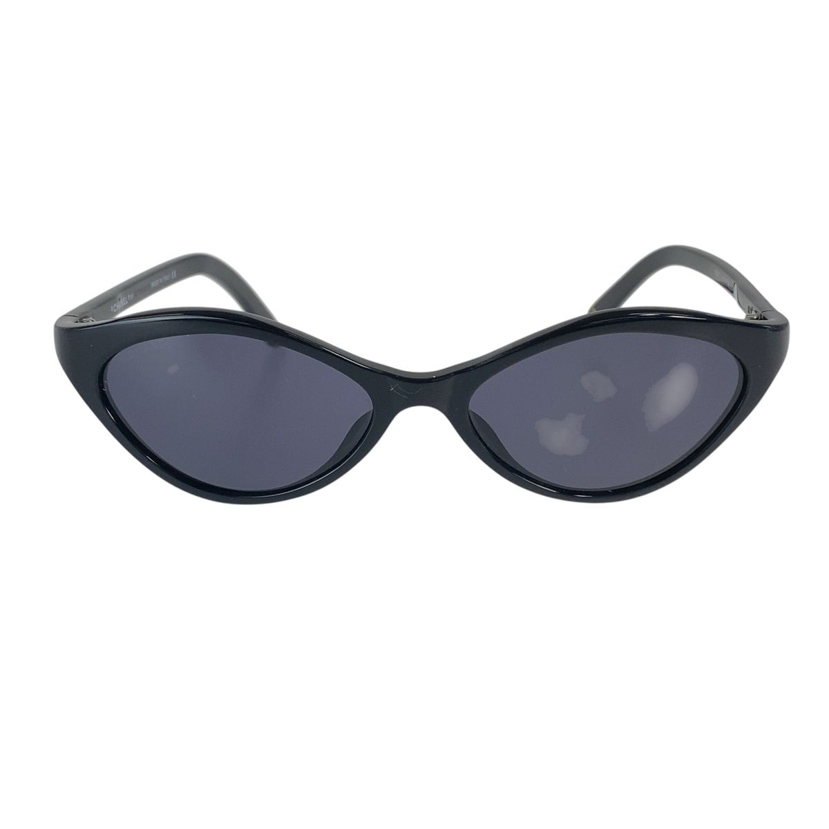 Chanel CC Logo Sunglasses Black Gold Acetate Eyewear — view 2
