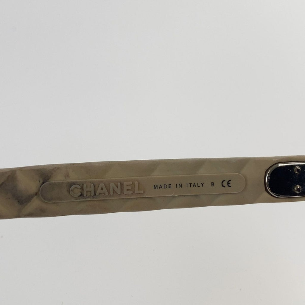 Chanel CC Logo Sunglasses Black Pink Beige Acetate Eyewear — view 6