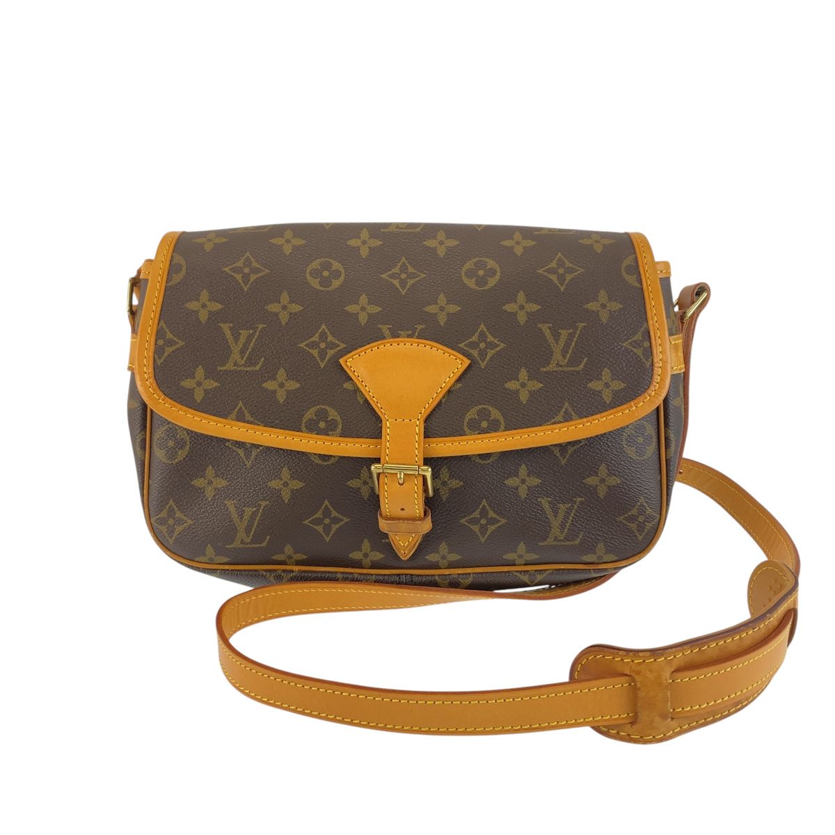 Louis Vuitton Monogram Solonge Shoulder Bag Pochette Brown Leather
