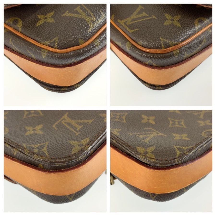 Louis Vuitton Monogram Cartouchiere PM Shoulder Bag Pochette Brown Gold Leather — view 4
