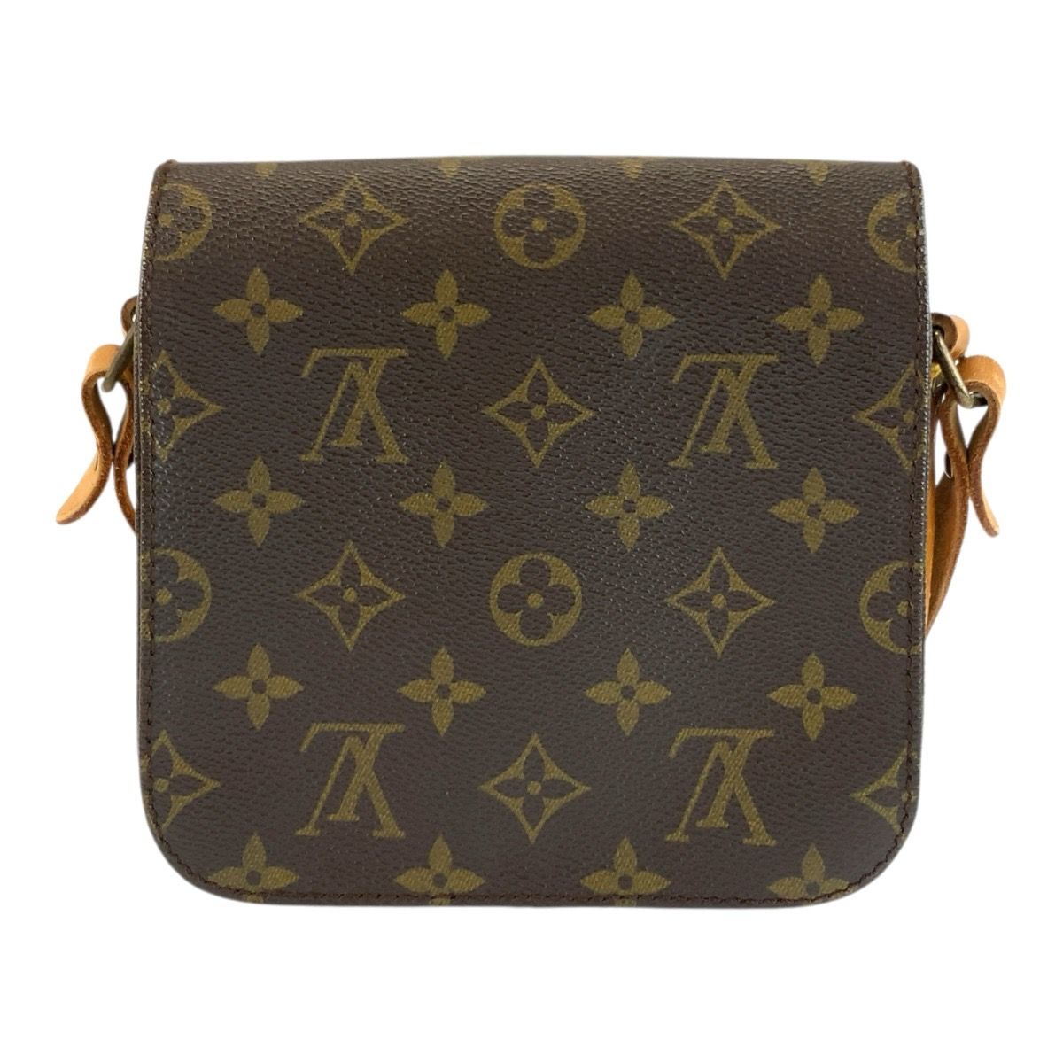 Louis Vuitton Monogram Cartouchiere PM Shoulder Bag Pochette Brown Gold Leather — view 2