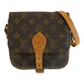 Louis Vuitton Monogram Cartouchiere PM Shoulder Bag Pochette Brown Gold Leather