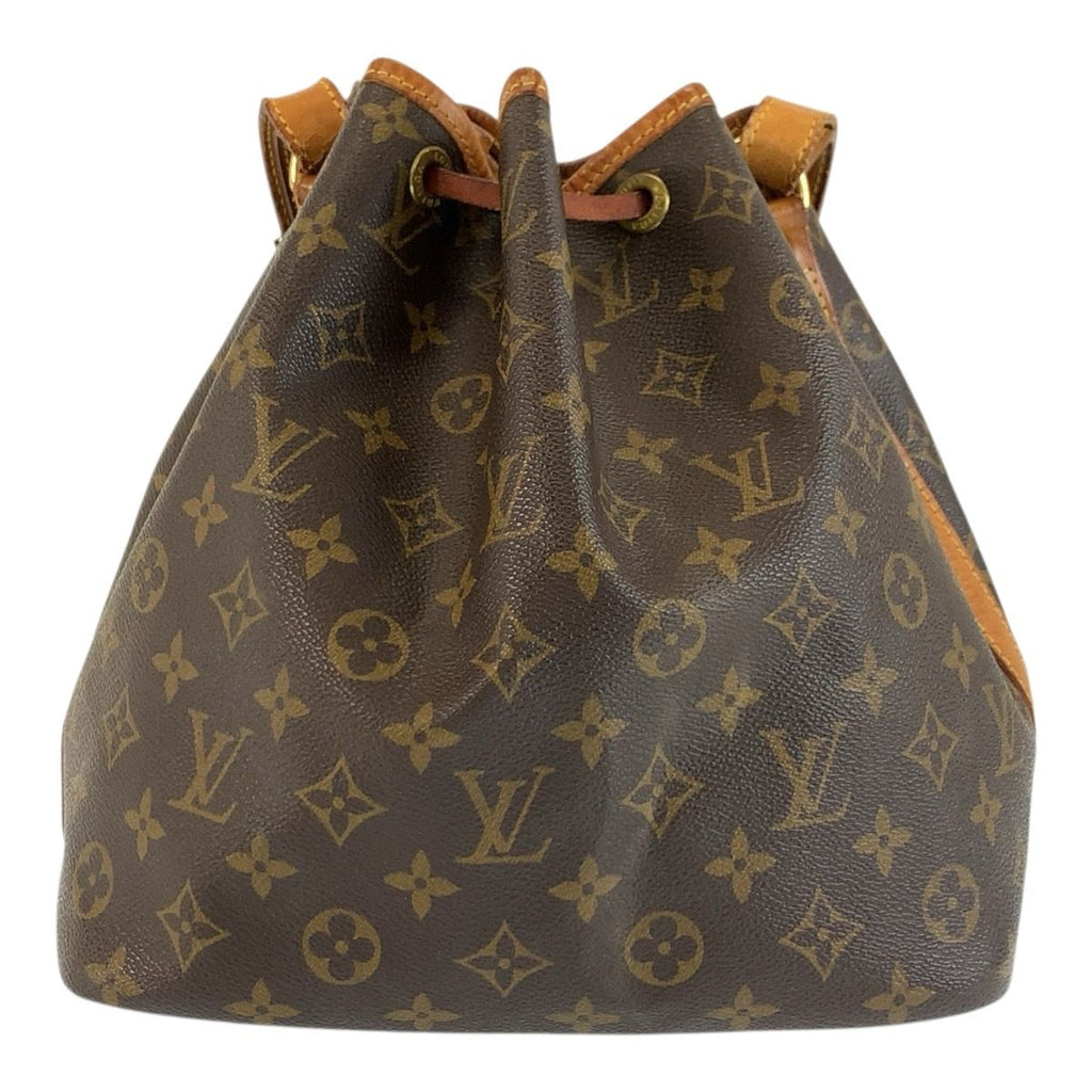 Louis Vuitton Monogram Petit Noe Drawstring Shoulder Bag Brown Gold Leather — view 2