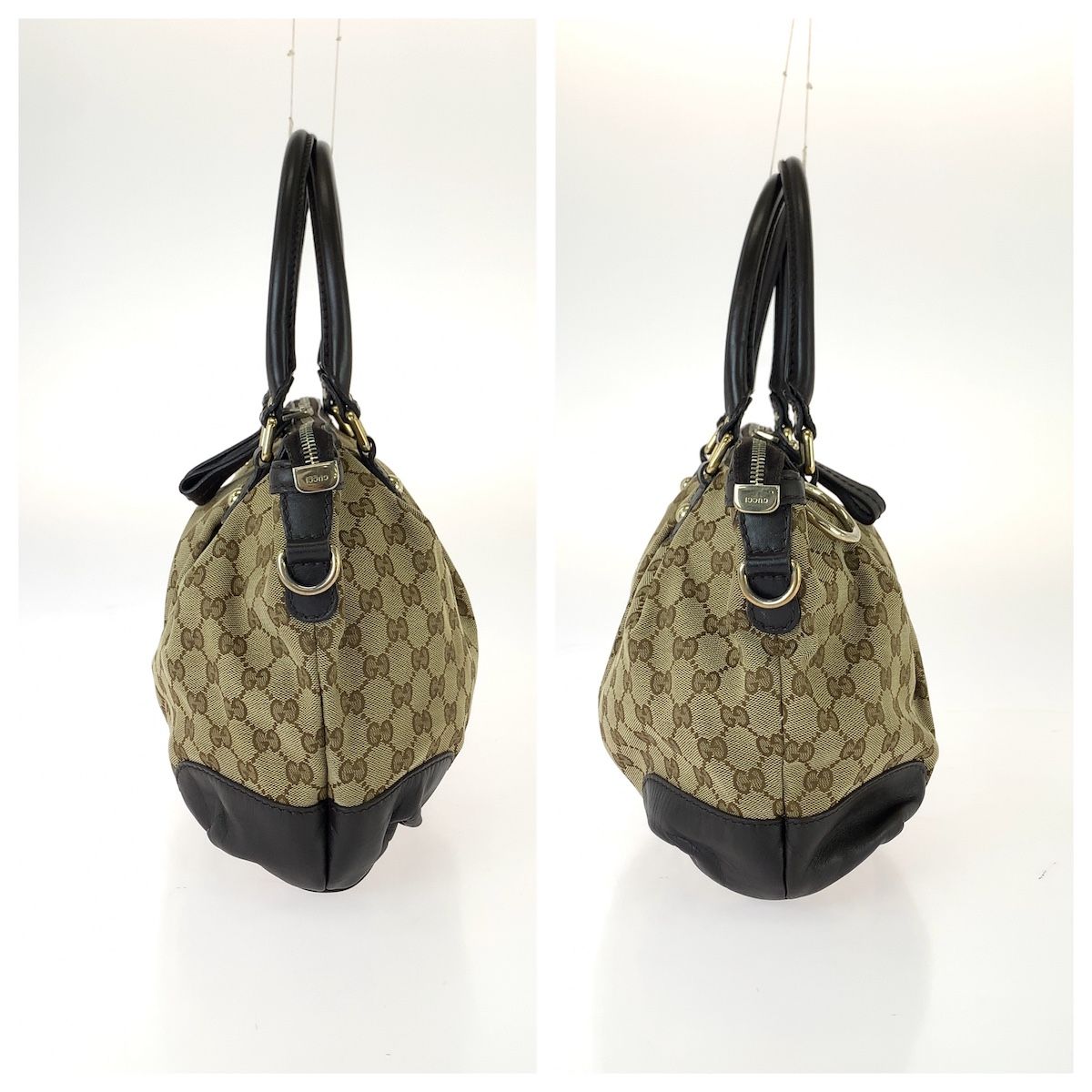 Gucci GG Canvas Sukey Tote Shoulder Bag 2-Way Beige Brown — view 8
