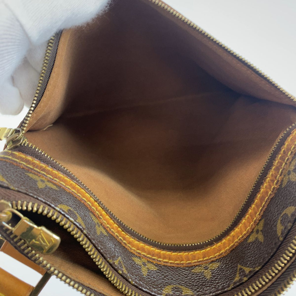 Louis Vuitton Monogram Pochette Bosphore Shoulder Bag Brown Leather — view 8