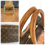 Louis Vuitton Monogram Deauville Boston Bag Brown Gold Leather — view 5