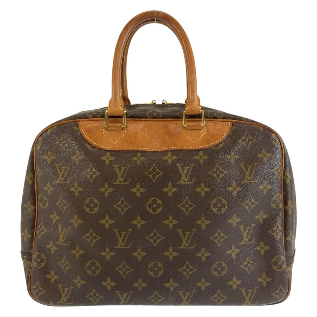 Louis Vuitton Monogram Deauville Boston Bag Brown Gold Leather — view 2