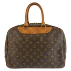 Louis Vuitton Monogram Deauville Boston Bag Brown Gold Leather — view 2