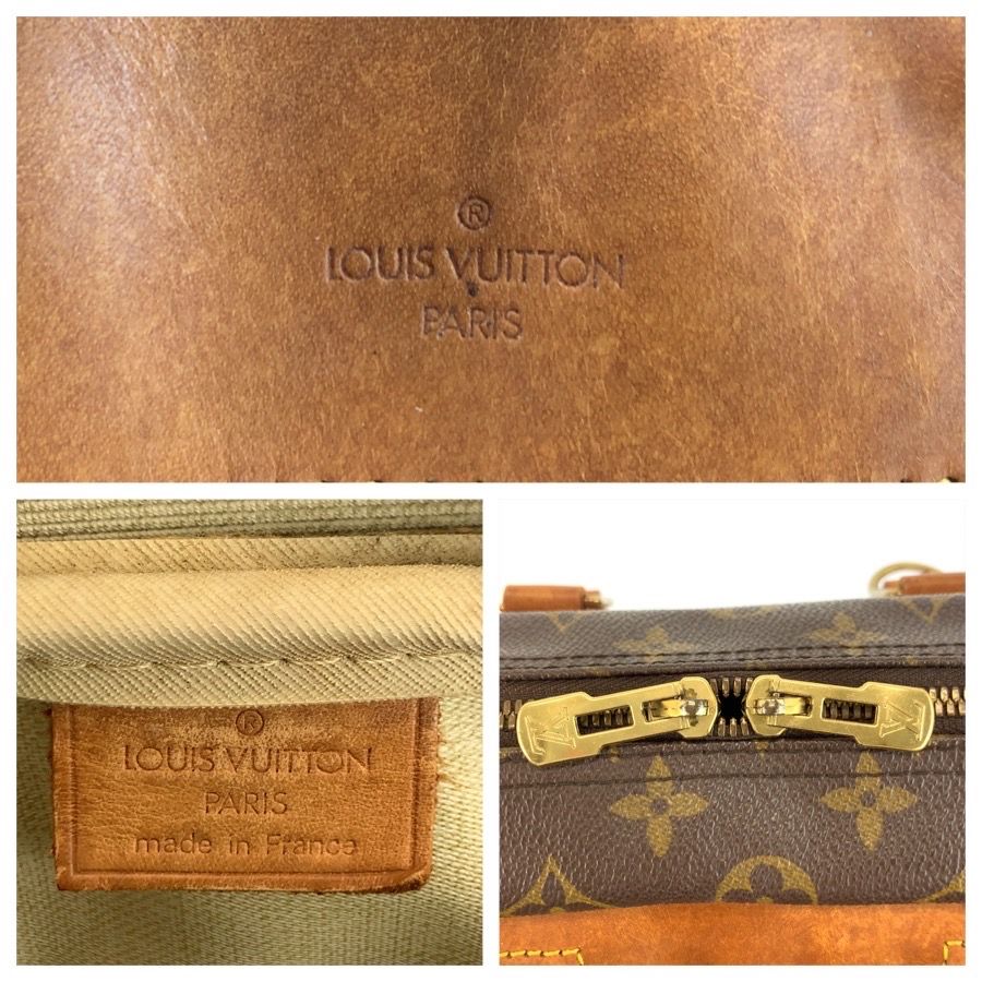 Louis Vuitton Monogram Deauville Boston Bag Brown Gold Leather — view 3
