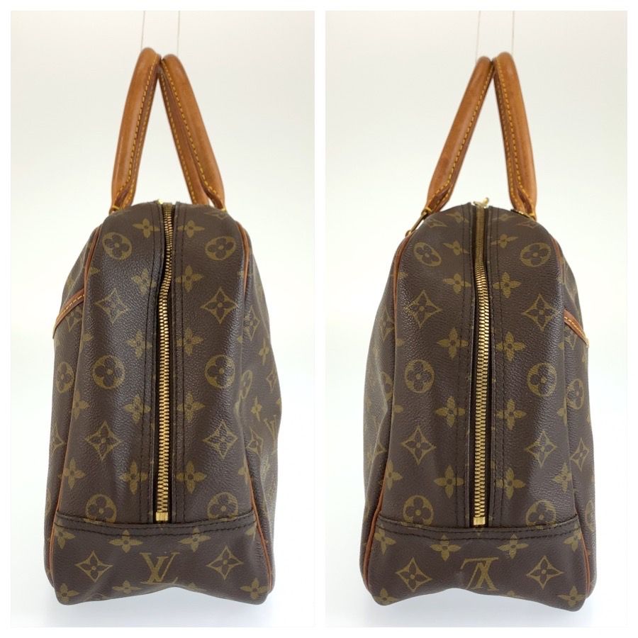 Louis Vuitton Monogram Deauville Boston Bag Brown Gold Leather — view 7