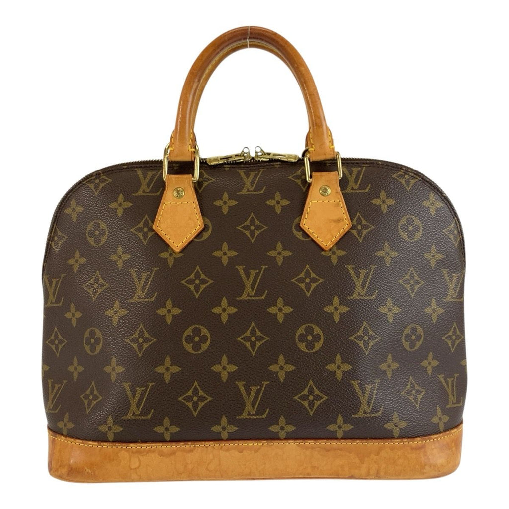 Louis Vuitton Monogram Alma Handbag Brown Gold Leather — view 2