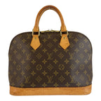 Louis Vuitton Monogram Alma Handbag Brown Gold Leather — view 2