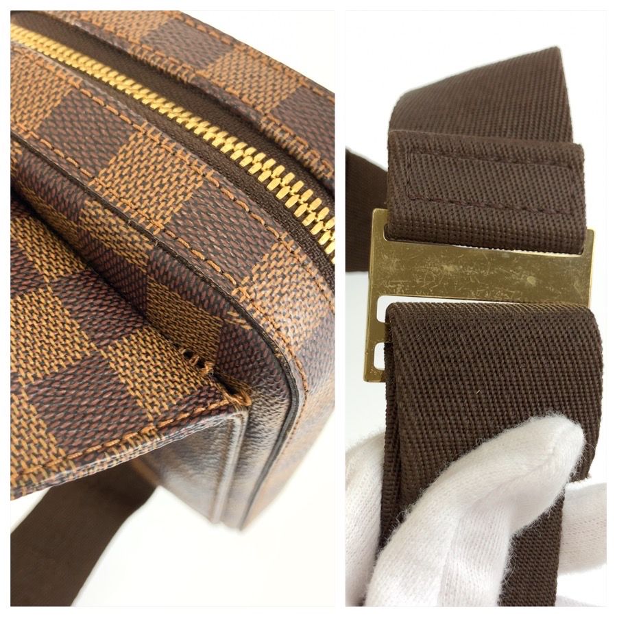 Louis Vuitton Damier Geronimos Belt Bag Waist Pouch Brown Gold — view 5