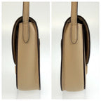 Celine Small Trotter Shoulder Bag Pochette Beige Silver Leather — view 8